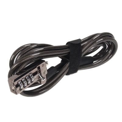 Laptop Cable Lock, 4 Digit Cipher Hardware Lock Combination Lock, Portable Computer Security Cable with Lock
