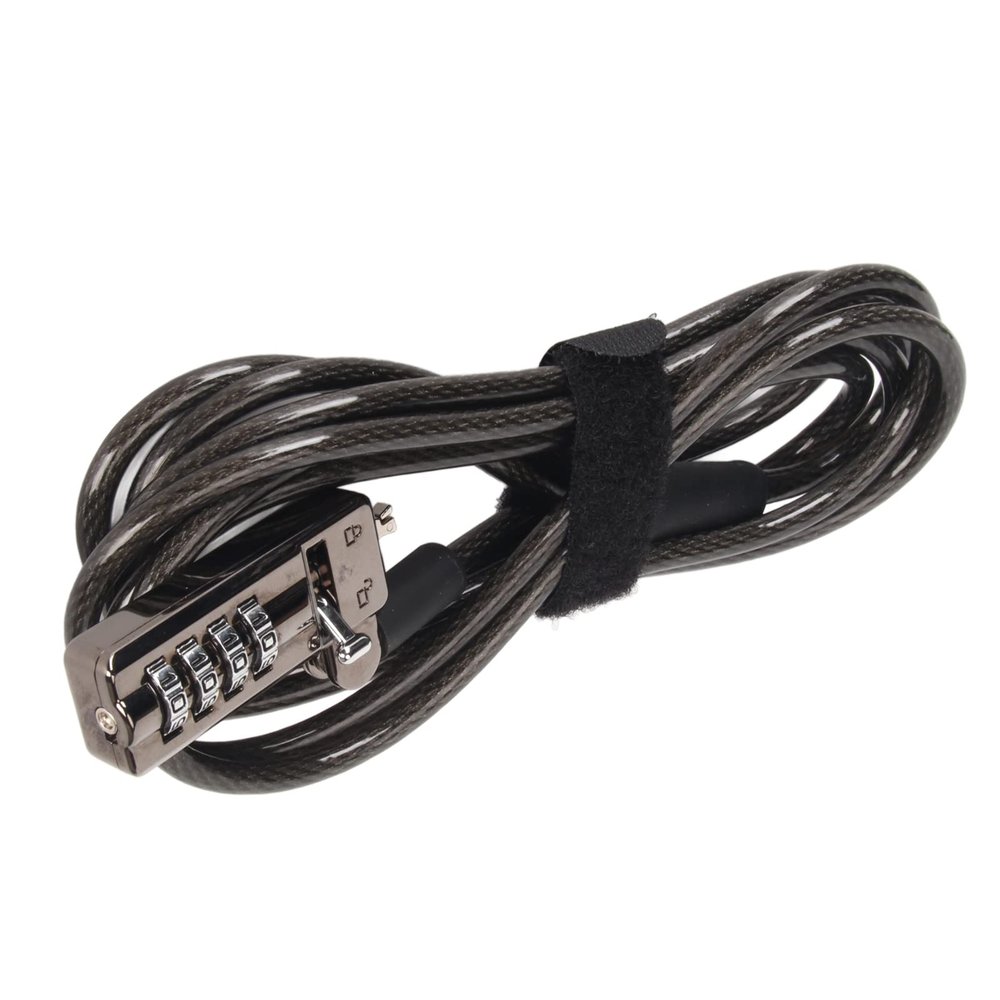 Laptop Cable Lock, 4 Digit Cipher Hardware Lock Combination Lock, Portable Computer Security Cable with Lock