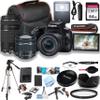 Canon EOS 250D / Rebel SL3 DSLR Camera w/EF-S 18-55mm F/4-5.6 STM Zoom Lens + 75-300mm F/4-5.6 III Lens + 64GB Memory, Case, Tripod, Flash, Remote, and More (34pc Bundle) (Renewed) view 1