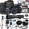 Canon EOS 250D / Rebel SL3 DSLR Camera w/EF-S 18-55mm F/4-5.6 STM Zoom Lens + 75-300mm F/4-5.6 III Lens + 420-800mm Super Telephoto Lens + 64GB Memory, Case, Tripod, Flash (38pc Bundle) (Renewed) view 1