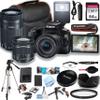 Canon EOS 250D / Rebel SL3 DSLR Camera w/EF-S 18-55mm F/4-5.6 STM Zoom Lens + 55-250mm f/4-5.6 is STM Lens + 64GB Memory, Case, Tripod, Flash, Remote, and More (34pc Bundle) (Renewed) view 1
