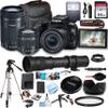 Canon EOS 250D / Rebel SL3 DSLR Camera w/EF-S 18-55mm F/4-5.6 STM Zoom Lens + 55-250mm f/4-5.6 is STM Lens + 420-800mm Super Telephoto Lens + 64GB Memory, Case, Tripod, Flash(38pc Bundle) (Renewed) view 1