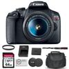 Canon EOS Rebel T7 DSLR Camera with 18-55mm Lens Bundled with 64GB Memory Card + Camera Bag + 58mm UV Filter + Microfiber Cleaning Cloth (5 Items) view 1