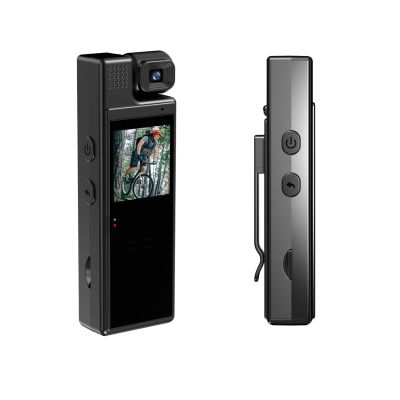 Body Worn Camera, 1080P HD Pocket Clip Video Camera Wearable Camcorder with 1.3in Full Color Screen, Infrared Night Vision, Noise Filtering