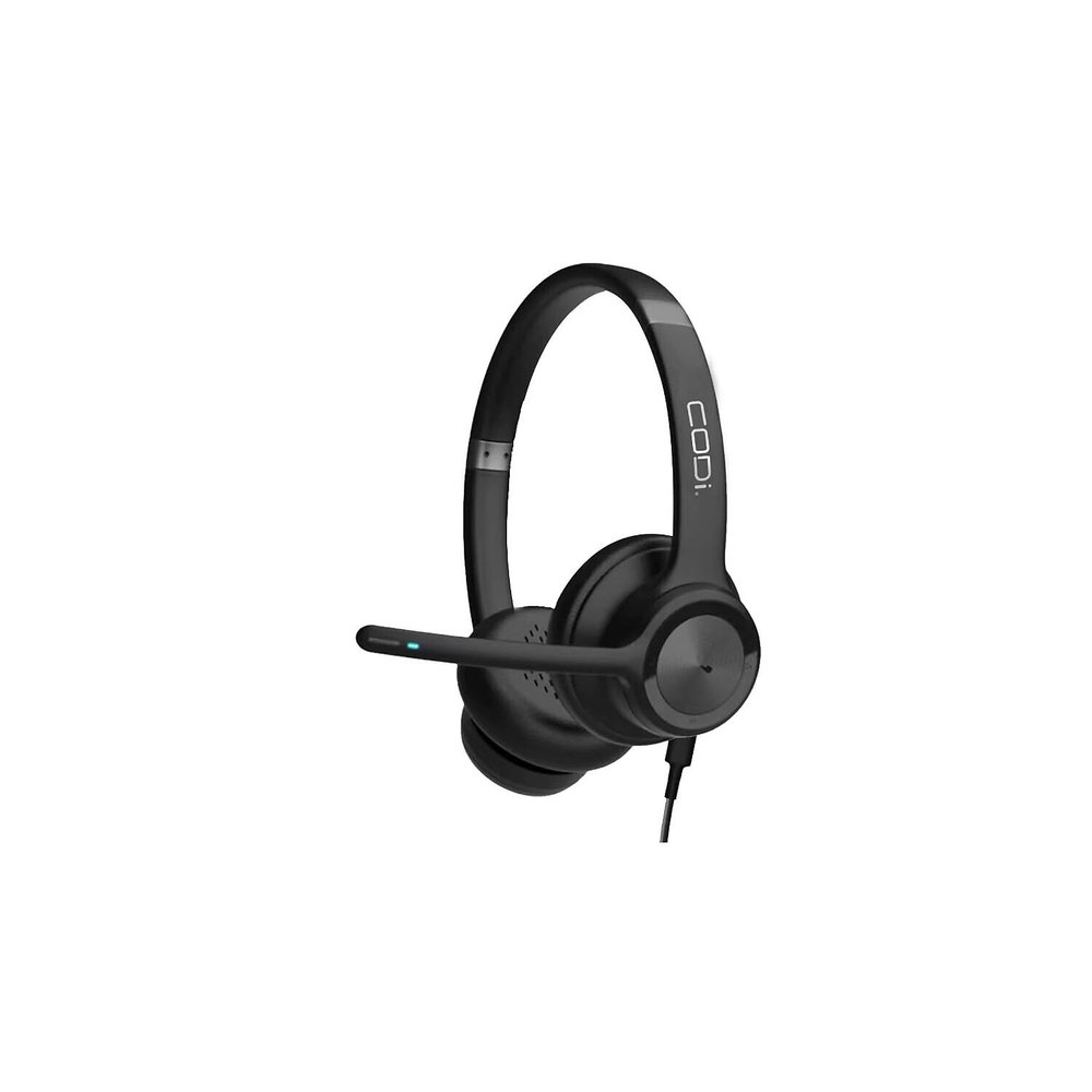 CODi CLARO Wired Stereo Dual Ear Headset w/AI ENC Microphone