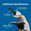 Accu-Scope Compound Microscope EXC-121 - Monocular Head, 40-1000X Magnification, Achromat Objectives, Mechanical Stage view 3