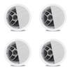 Polk Audio MC60 2-Way in-Ceiling 6.5" Speakers, 2 Pairs (4 Speakers) | Perfect for Damp and Humid Indoor/Enclosed Areas | Bathrooms, Kitchens, Patios (White, Paintable-Grille) view 1
