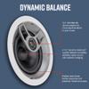 Polk Audio MC60 2-Way in-Ceiling 6.5" Speakers, 2 Pairs (4 Speakers) | Perfect for Damp and Humid Indoor/Enclosed Areas | Bathrooms, Kitchens, Patios (White, Paintable-Grille) view 3