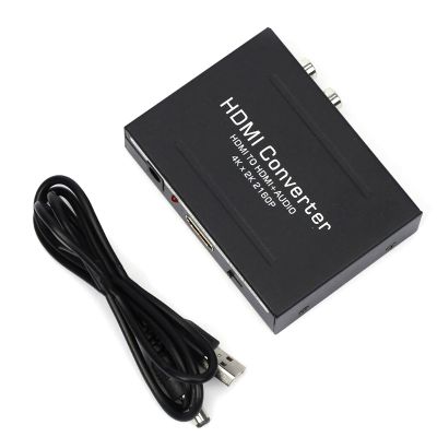 ZEZEFUFU 1080P HD Audio Extractor, HD to HD+SPDIF+ R/L Analog Audio Output Video Audio Converter Connecter Splitter