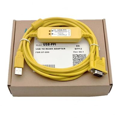 Applicable USB-PPI PLC Programming Cable S7-200 Series RS485 Data Cable Download Cable Yellow