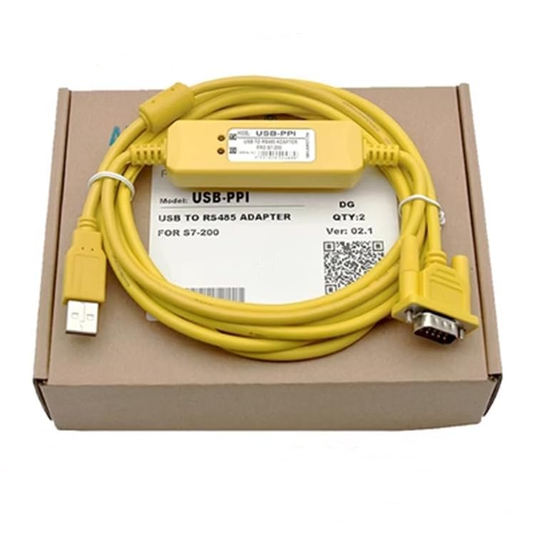 Applicable USB-PPI PLC Programming Cable S7-200 Series RS485 Data Cable Download Cable Yellow