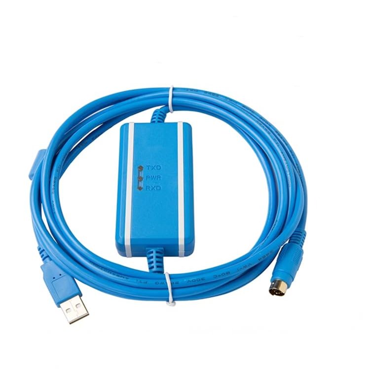 Suitable for USB-AFC8513 PLC Programming Cable FP0 FP2 FP-X FP-M etc. Communication Cable Download Cable Blue Opto-Isolated Model