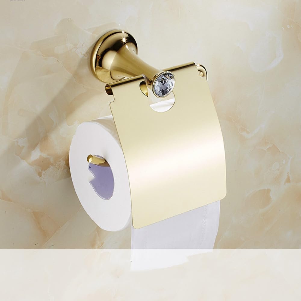 Gold Crystal Bathroom Accessories Bathroom Hardware Set Gold Soap Dish Towel Bar Paper Holder Toilet Brush Holder,JLG02