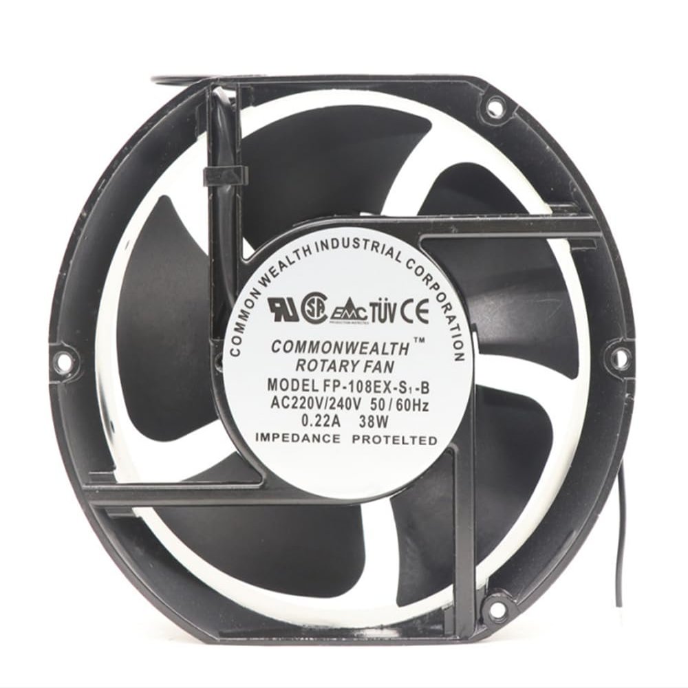 HGUOPIE for Commonwealth FP-108EX-S1-B Axial Fan AC 220V/240V 38W 0.22A Cabinet Cooling Fan