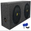 (2) Kicker 50CWCD104 CompC 10" DVC Subwoofers Bundle with Rockville Sealed Sub Box Enclosure CWCD104 (4 Items) view 1