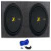 (2) Kicker 50CWCD154 CompC 15" DVC Subwoofers Bundle with Rockville Sealed Sub Box Enclosure CWCD154 (4 Items) view 1