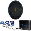 KICKER 50CWCD154 CompC 15" DVC Car Subwoofer Bundle with Rockville Mono Amplifier+Amp Kit CWCD154 (3 Items) view 1