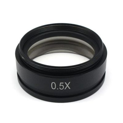 Lab Microscope Slides 0.5X 2X Lens Objective Microscope Mounting Thread 42mm 48mm 50mm 52mm Working Distance 30/160mm Microscope Parts (Color : 0.5X Thread 42mm)