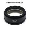 Lab Microscope Slides 0.5X 2X Lens Objective Microscope Mounting Thread 42mm 48mm 50mm 52mm Working Distance 30/160mm Microscope Parts (Color : 0.5X Thread 42mm) view 2