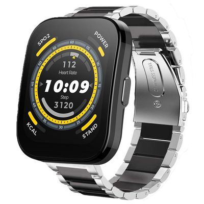 Compatible for Amazfit Bip 5 Band, Quick Release Stainless Steel Metal Replacement Straps Compatible for Amazfit Balance / Bip 5 / Cheetah Pro / Cheetah / GTR 47mm / GTR 2 / GTR 3 / GTR 3 Pro / GTR 4