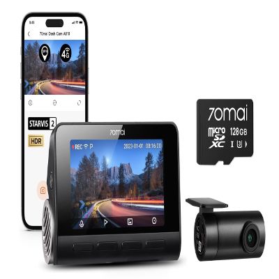 70mai New 4K Dash Cam A810 with Sony Starvis 2 IMX678 & 70mai Micro SD Card (128GB)