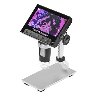 VAKUUM Lab Microscope Slides 1000X 4.3 Inch Digital Microscope 1080P Electronic Magnifier Microscope Parts (Color : DM4 USB HD 4.3 inch)