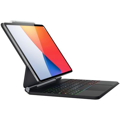 doqo Keyboard case for iPad Air 11(M2/M3) 2024 2025,Air 5th,4th and iPad Pro 11(4th,3rd,2nd,1st Gen),Magic Keyboard case with trackpad for iPad Pro 11,iPad Air 11,4,5th Gen Slim Wireless Backlit Black