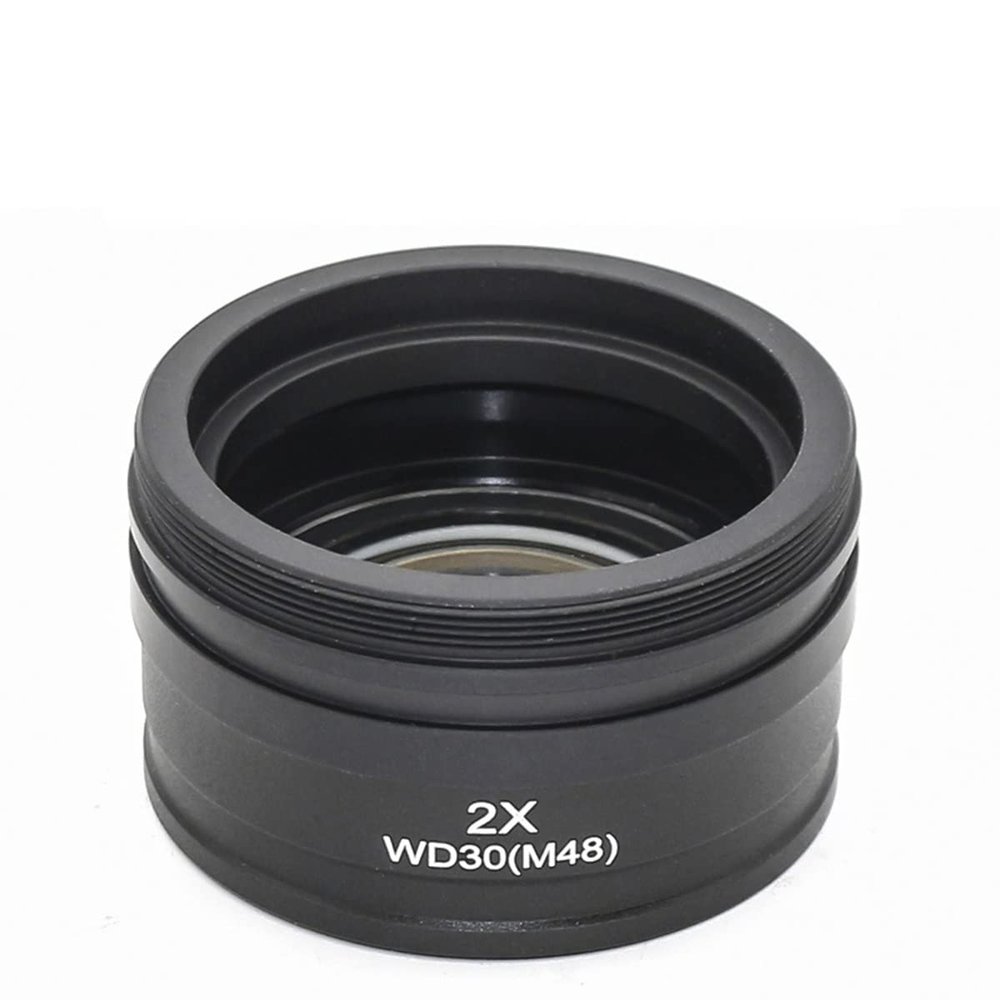 Lab Microscope Slides 0.5X 2X Lens Objective Microscope Mounting Thread 42mm 48mm 50mm 52mm Working Distance 30/160mm Microscope Parts (Color : 2X Thread 52mm)