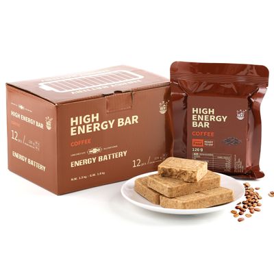 Emergency Food Ration Bars -12 Count Coffee Flavor Compressed Biscuit Survival Tabs, Food Rations Supply for Outdoor Camping Hiking Snowstorm Earthquake Disaster, 20 years Shelf Life