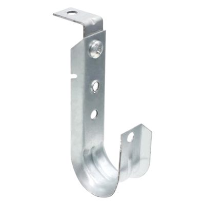 Abeicy 20 Pack 2" Cable Support J Hooks, Zinc Plated Metal Heavy Duty J-Hook Hangers with L Clip Angle Bracket Attachment for Hanging Cables & Wires Management Mount to Ceilings Beams