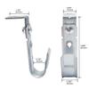 Abeicy 20 Pack 3/4" Heavy Duty J Hooks, Wire Support J-Hook with L Clip for Hanging Cables & Wires Management Mounts to Ceilings Beams view 3