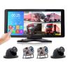 4K Car Backup Cameras System with 10.36" Touch Screen Quad Display Monitor Surveillance & 4pcs 1080P Night Vision AHD Cameras, MP5 Player, Vehicle DVR Recorder for RV/Truck/Bus/Trailer/Camper/Van view 1