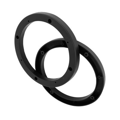 Unifizz 2Pcs Car 7 Dia Black Plastic Speaker Spacers Extender Ring