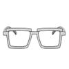 bullabulling Stylish Blue Light Glasses Square Frames for Women Reading Glasses Computer Glasses Anti UV (white, 4.0) view 2
