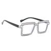 bullabulling Stylish Blue Light Glasses Square Frames for Women Reading Glasses Computer Glasses Anti UV (white, 4.0) view 4