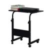 9zH&K Height Adjustable Mobile Laptop Computer Stand Desks, Portable Black Rolling Side Table End Table Over Bed Table Laptop Cart with 4PCs 360 Swivels Wheels, 23.62"x15.75"x28"-37.8" view 1