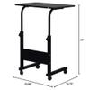 9zH&K Height Adjustable Mobile Laptop Computer Stand Desks, Portable Black Rolling Side Table End Table Over Bed Table Laptop Cart with 4PCs 360 Swivels Wheels, 23.62"x15.75"x28"-37.8" view 2