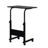 9zH&K Height Adjustable Mobile Laptop Computer Stand Desks, Portable Black Rolling Side Table End Table Over Bed Table Laptop Cart with 4PCs 360 Swivels Wheels, 23.62"x15.75"x28"-37.8" view 4