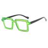 bullabulling Stylish Blue Light Glasses Square Frames for Women Reading Glasses Computer Glasses Anti UV (green, 0.0) view 1