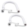 XANHAM Telephone Handset Cords Uncoiled 6.6 feet(Coiled 0.9 feet) with RJ9 4P4C Connectors Cable for Landline Phone, White, 2 Pack, Universally Compatible, AV04704 view 1