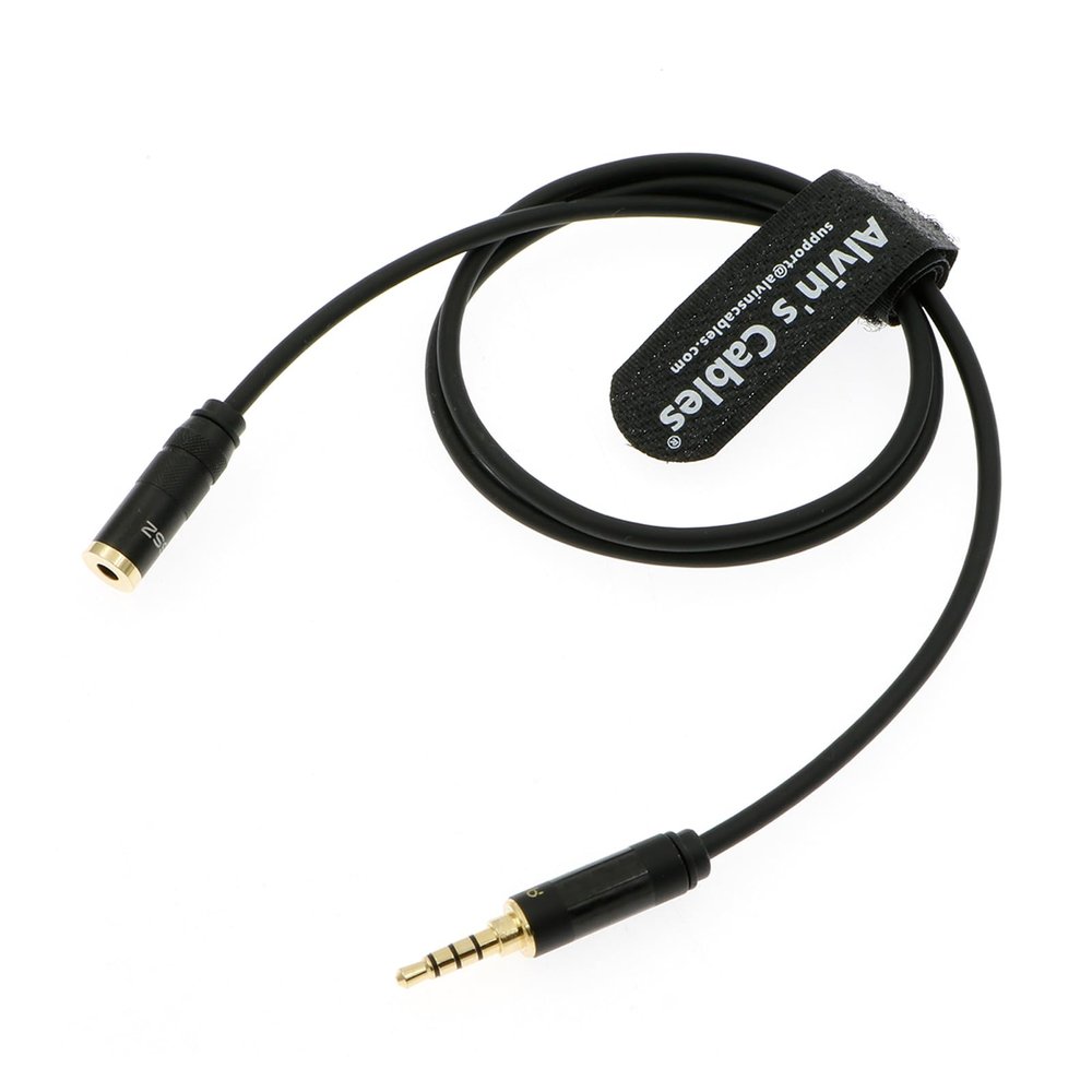 Alvin's Cables 3.5mm TRRS Audio Cable Straight Male to Straight Female Extension Cord for Sony FX6 for Home Stereo Headphones 70cm| 27.5inches
