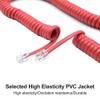 XANHAM Telephone Handset Cords Uncoiled 6.6 feet(Coiled 0.9 feet) with RJ9 4P4C Connectors Cable for Landline Phone, Red, 2 Pack, Universally Compatible, AV04904 view 3