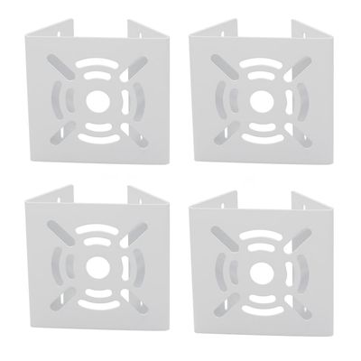 4 Pack Wall Mounting Loop Bracket Vertical Pole Mounting Buckle Wall Mounting Bracket for Cameras Universal White (Without Hoop)