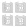 4 Pack Wall Mounting Loop Bracket Vertical Pole Mounting Buckle Wall Mounting Bracket for Cameras Universal White (Without Hoop) view 1