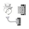 4 Pack Wall Mounting Loop Bracket Vertical Pole Mounting Buckle Wall Mounting Bracket for Cameras Universal White (Without Hoop) view 2