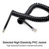 XANHAM Telephone Handset Cords Uncoiled 10 feet(Coiled 1.2 feet) with RJ9 4P4C Connectors Cable for Landline Phone, Black, 2 Pack, Universally Compatible, AV04805 view 3