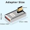 Duttek Right Angle USB C to USB A Adapter 120W 10Gbps, 90 Degree USB A to C Adapter, Type C Female to Type A Male Converter Fast Charging Compatible with MacBook, Tablet, Samsung Galaxy 2 Pack view 4
