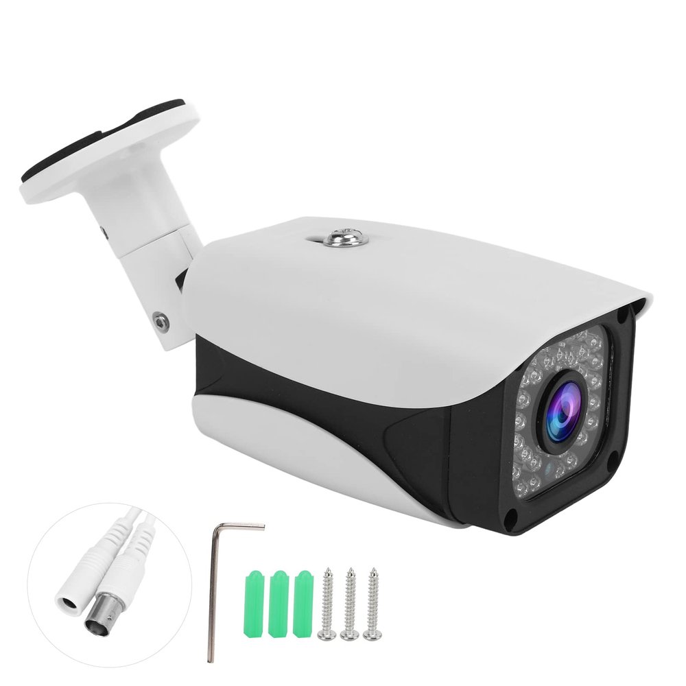 Security Camera, Indoor Outdoor Security Camera HD 1080P 2MP IP66 Waterproof Infrared Night Vision 110 Wide Angle for Home School Office(NTCS)