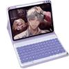 AnMengXinLing Keyboard Case for iPad Air 11 Inch (M3/M2)/ Air 5th 4th Generation, Slim Magnetic Detachable Keyboard Cover with Pencil Holder for iPad Pro 11, Purple view 1