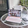 AnMengXinLing Keyboard Case for iPad Air 11 Inch (M3/M2)/ Air 5th 4th Generation, Slim Magnetic Detachable Keyboard Cover with Pencil Holder for iPad Pro 11, Pink view 3
